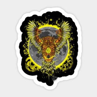 Steampunk Robot Owl Sticker